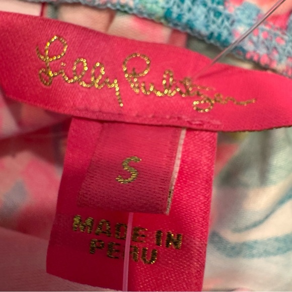 Lilly Pulitzer Jia Tank Top floral ruffle neckline size S. NWT - Picture 3 of 10